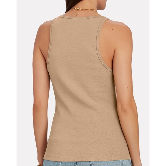 A.L.C Savanna Scoop Neck Tank Top in Beige - NWT - Size Large - Picture 3 of 4